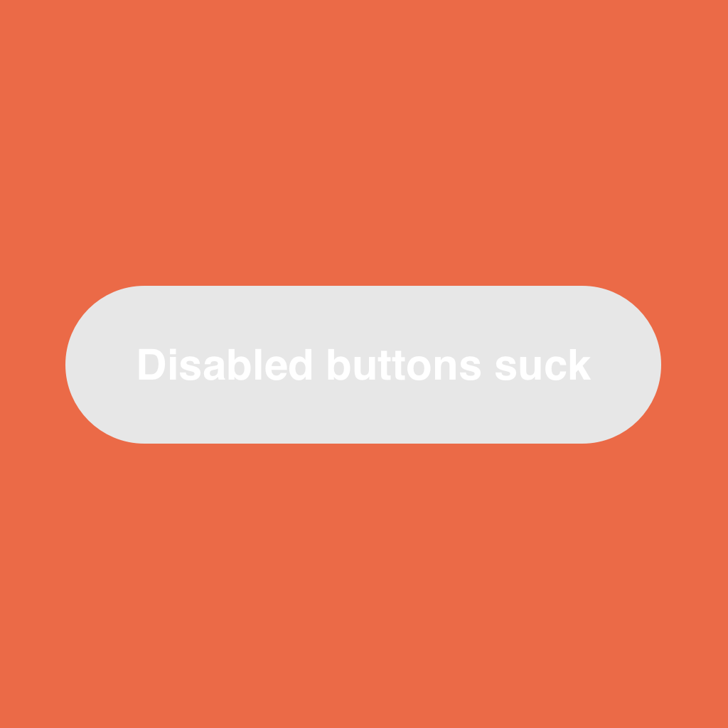 Disable button with a very poor contrast ratio
